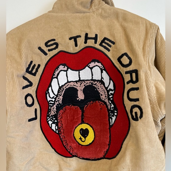 UO OBEY unwound corduroy varsity jacket size S NWOT - Picture 2 of 6